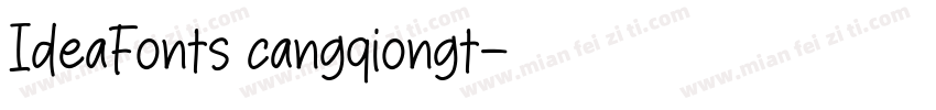 IdeaFonts cangqiongt字体转换